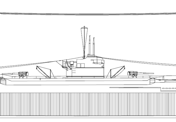 Submarine IJN I-1 1926 [Submarine] - drawings, dimensions, figures